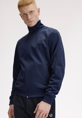 Fred Perry – Track Tennis Blue – Trainingsjacke – Blau – S – 55% Polyester, 45% Baumwolle