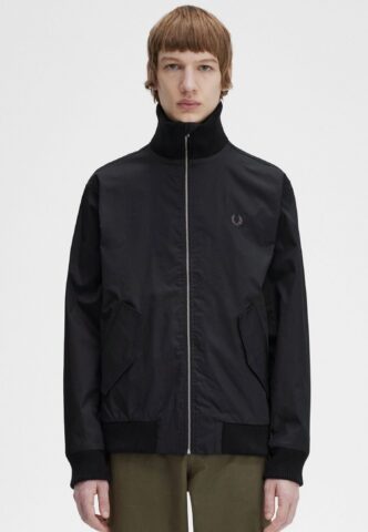 Fred Perry – Knitted Rib Tennis Black – Jacke – Schwarz – M – 79% Baumwolle, 21% Polyamid