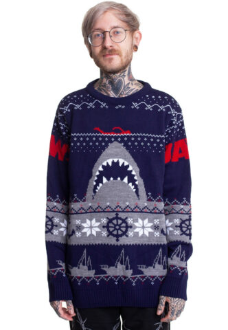 Jaws – Shark Xmas Knit – Pullover – Mehrfarbig – M – 100% Polyacryl