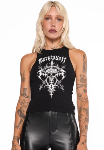 Mary Wyatt – Jax Racer Black – Oberteil – Schwarz – XL – 100% Baumwolle