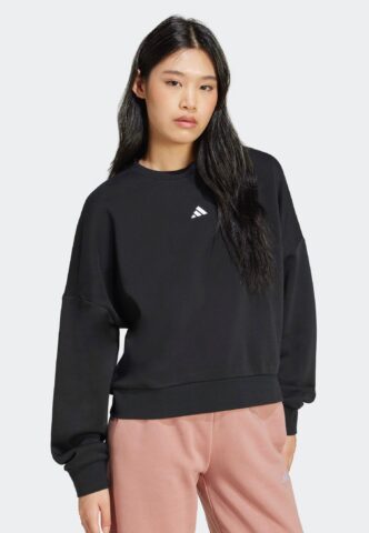 Adidas – Essentials Small Logo Feelcozy Black/White – Sweater – Schwarz – XS – 65% Baumwolle, 35% Polyester