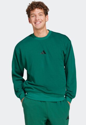 Adidas – M Feelcozy Swt Cgreen/Black – Longsleeve – Grün – S – 70% Baumwolle, 30% Polyester