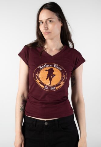 Jethro Tull – Logo Est. 1968 – Girly – Weinrot – M – 100% Baumwolle