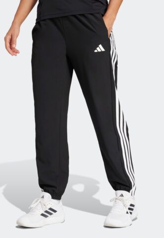 Adidas – Workout Essentials 3-Stripes Woven Black/White – Jogginghose – Schwarz – M – gid://shopify/Metaobject/315650146541