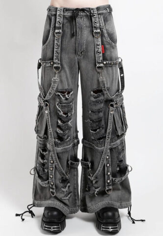 Tripp NYC – Shredder Denim Full Force Pant Black Fog Wash – Jeans – Schwarz – XS – 100% Baumwolle