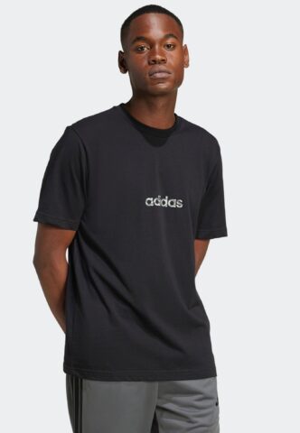 Adidas – MC Camo Lin T Black – T-Shirt – Schwarz – M – 100% Baumwolle