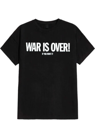 John Lennon – War Is Over – T-Shirt – Schwarz – L – 100% Baumwolle
