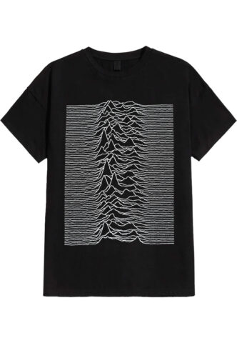 Joy Division – Unknown Pleasures (Back Print) – T-Shirt – Schwarz – M – 100% Baumwolle