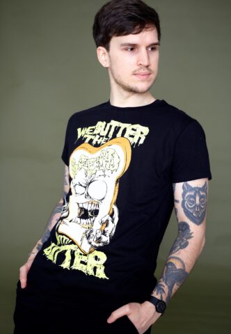 We Butter The Bread With Butter – Schnitte – T-Shirt – Schwarz – L – 100% Baumwolle
