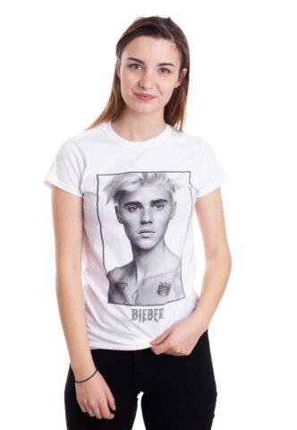 Justin Bieber – Sorry White – Girly – Weiß – M – 100% Baumwolle,Jersey