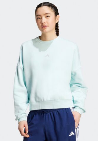 Adidas – Essentials Small Logo Feelcozy Halmin/White – Sweater – Blau – S – 70% Baumwolle, 30% Polyester