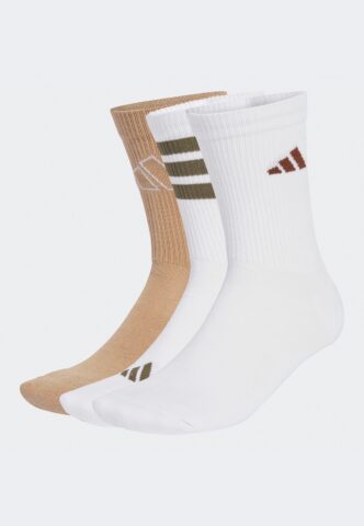 Adidas – Logo Pack Of 3 White/Olistr/Warsan – Socken – Weiß – S – gid://shopify/Metaobject/88599986413