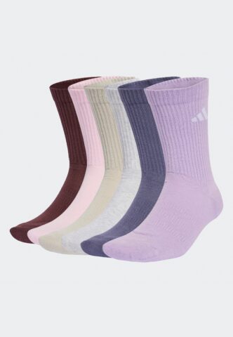Adidas – Cushioned Crew Pack Of 6 Aurrub/Previo/Powplu/Lgre – Socken – Mehrfarbig – XS – gid://shopify/Metaobject/88599953645