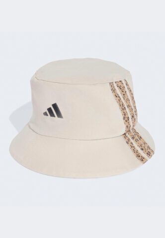 Adidas – 3 Stripes Leopard Graphic Wonalu/Black – Bucket Hut – Grau – L – 100% Baumwolle