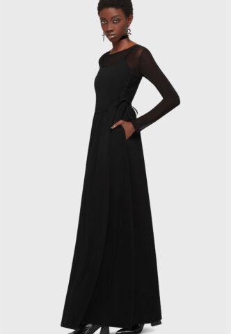 Killstar x Kihilist – Kaia’s Storm Maxi Black – Kleid – Schwarz – L – 92% Polyester, 8% Elasthan