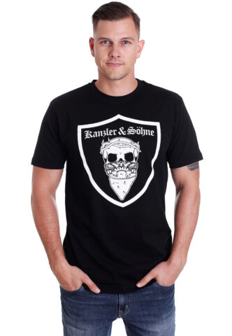 Kanzler & Söhne – Wappen – T-Shirt – Schwarz – S – 100% Baumwolle,Jersey