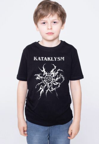 Kataklysm – Logo/Tribal Kids – T-Shirt – Schwarz – 128 – 100% Bio-Baumwolle