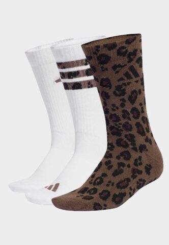 Adidas – Leo Pack Of 3 Earth Strata/Shadow Brown/White – Socken – Braun – XL – 55% Baumwolle, 45% Polyester