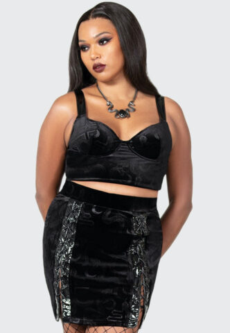 Killstar – Kelesi Black – Oberteil – Schwarz – XS – 92% Polyester, 8% Elasthan