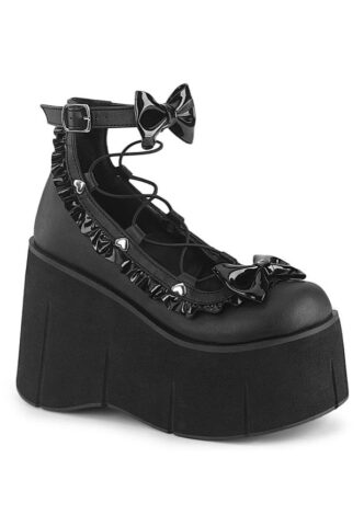 DemoniaCult – Kera 18 Black Vegan Leather – Girl Schuhe – Schwarz – EU 36 – Synthetic/Textile/Gummi