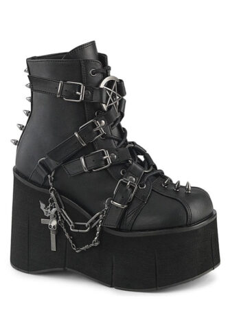 DemoniaCult – Kera 68 Black Vegan Leather – Girl Schuhe – Schwarz – EU 41 – Synthetic/Textile/Gummi