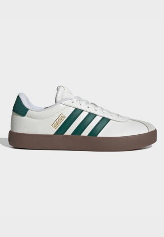 Adidas – VL Court 3.0 Cwhite/Cgreen/Gum5 – Schuhe – Weiß – EU 45 1/3 – Leather/Textile/Gummi
