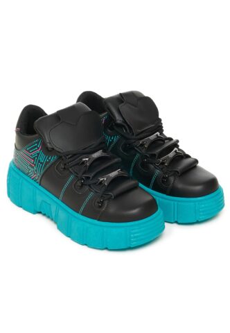 Koi Footwear x Hatsune Miku – Circuit Pulse Miku Chunky – Girl Schuhe – Schwarz – EU 36 – Synthetic/Synthetic/Gummi
