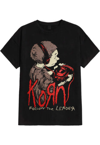 Korn – Follow – T-Shirt – Schwarz – M – 100% Baumwolle