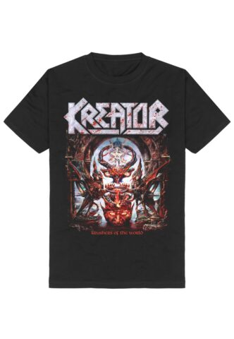 Kreator – Krushers Of The World Album Cover – T-Shirt – Schwarz – S – 100% Baumwolle