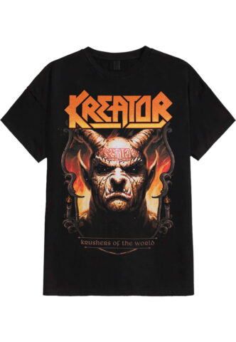 Kreator – Krushers Of The World Demon Crest – T-Shirt – Schwarz – L – 100% Baumwolle
