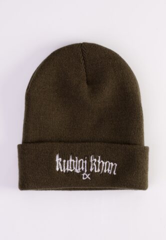 Kublai Khan – KK TX Logo Moss Green – Beanie – Grün – Onesize – 100% Polyacryl