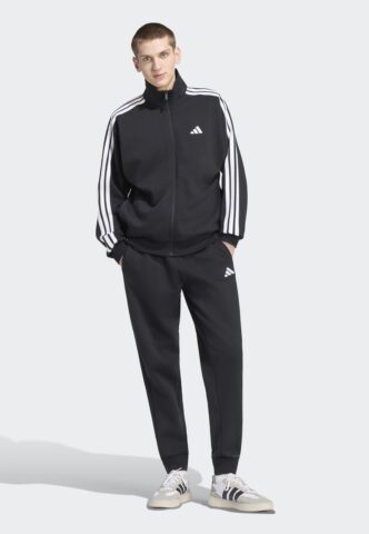 Adidas – 3-Stripes Fleece Black/White – Trainingsanzug – Schwarz – S – 70% Baumwolle, 30% Polyester