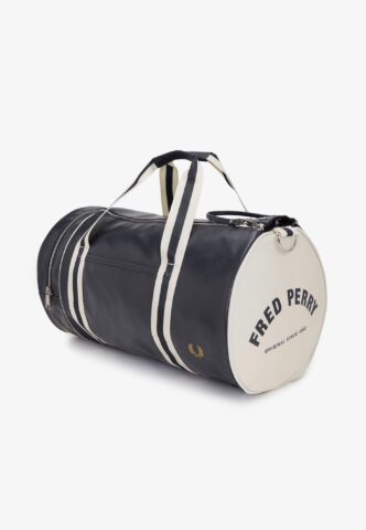 Fred Perry – Classic Barrel Navy/Ecru – Dufflebag – Blau – Onesize – gid://shopify/Metaobject/68981162221