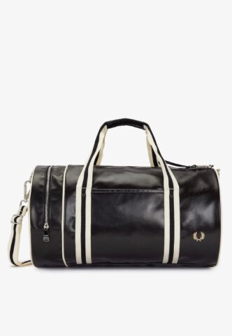 Fred Perry – Classic Barrel Black/Ecru – Dufflebag – Schwarz – Onesize – 100% Polyester