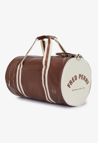Fred Perry – Classic Barrel Tan/Ecru – Dufflebag – Braun – Onesize – gid://shopify/Metaobject/68981162221