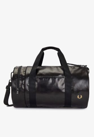 Fred Perry – Tonal Classic Barrel Black/Gold – Dufflebag – Schwarz – Onesize – 100% Polyester