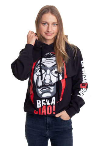 La Casa De Papel – Jumbo Face – Hoodie – Schwarz – L – 80% Baumwolle, 20% Polyester