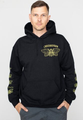 Landmvrks – Old Font Cicada Pocket – Hoodie – Schwarz – XXL – 50% Baumwolle, 50% Polyester