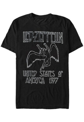Led Zeppelin – US ’77 – T-Shirt – Schwarz – S – 100% Baumwolle