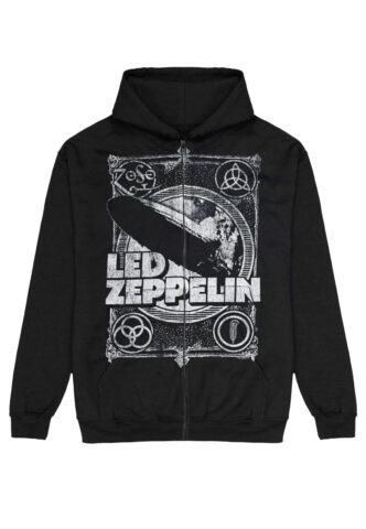 Led Zeppelin – Vintage Print Blue – Zipper – Blau – S – 80% Polyacryl, 20% Polyester