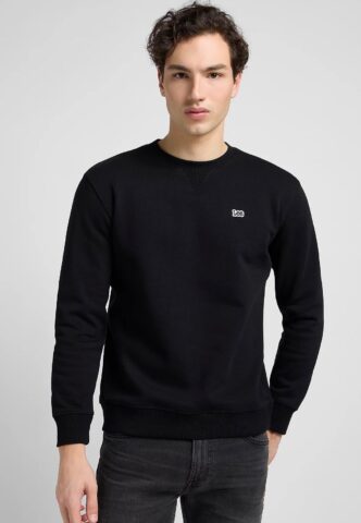 Lee – Plain Crew Black – Sweater – Schwarz – XL – 100% Baumwolle