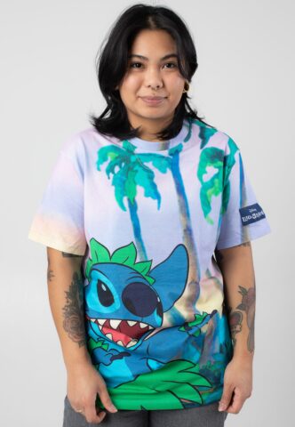 Lilo & Stitch – Beach Allover – T-Shirt – Mehrfarbig – XXL – 100% Baumwolle