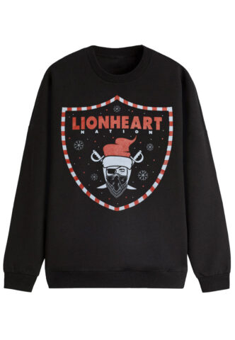 Lionheart – Pom Down XMas – Sweater – Schwarz – L – 50% Baumwolle, 50% Polyester