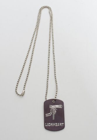 Lionheart – Uzi Black – Dog Tag – Schwarz – Onesize – Rostfreier Stahl