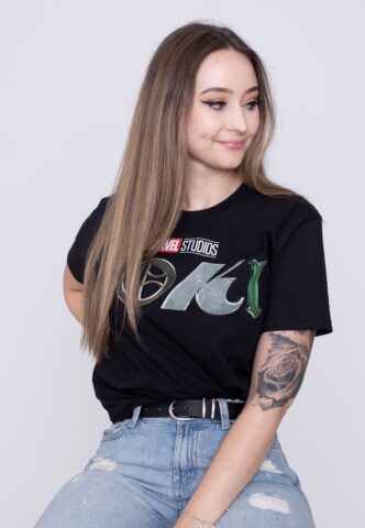 Loki – Logo – T-Shirt – Schwarz – XL – 100% Baumwolle