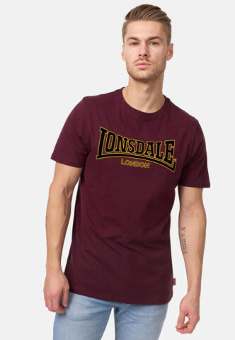 Lonsdale – Classic Oxblood – T-Shirt – Weinrot – S – 100% Baumwolle
