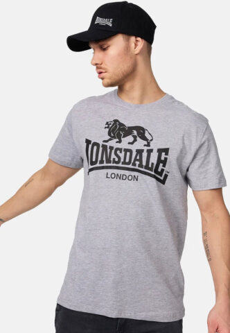 Lonsdale – Logo Marl Grey – T-Shirt – Grau – 3XL – 100% Baumwolle