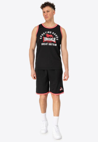 Lonsdale – Pewsey Black/Red/White – Trainingsanzug – Schwarz – XL – 100% Polyester