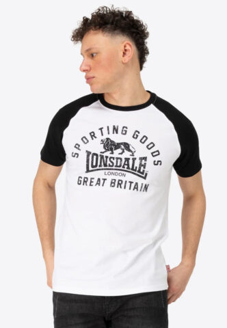 Lonsdale – Trenance White/Black – T-Shirt – Weiß – L – 100% Baumwolle