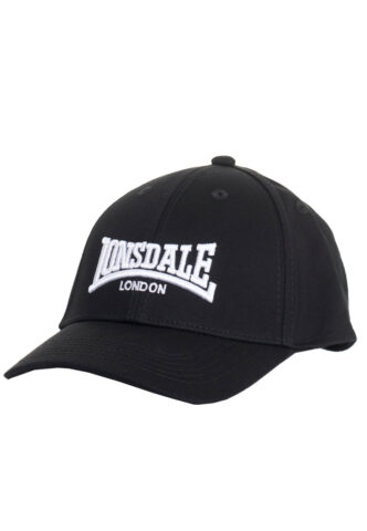 Lonsdale – Wigston Black – Cap – Schwarz – Onesize – 100% Baumwolle